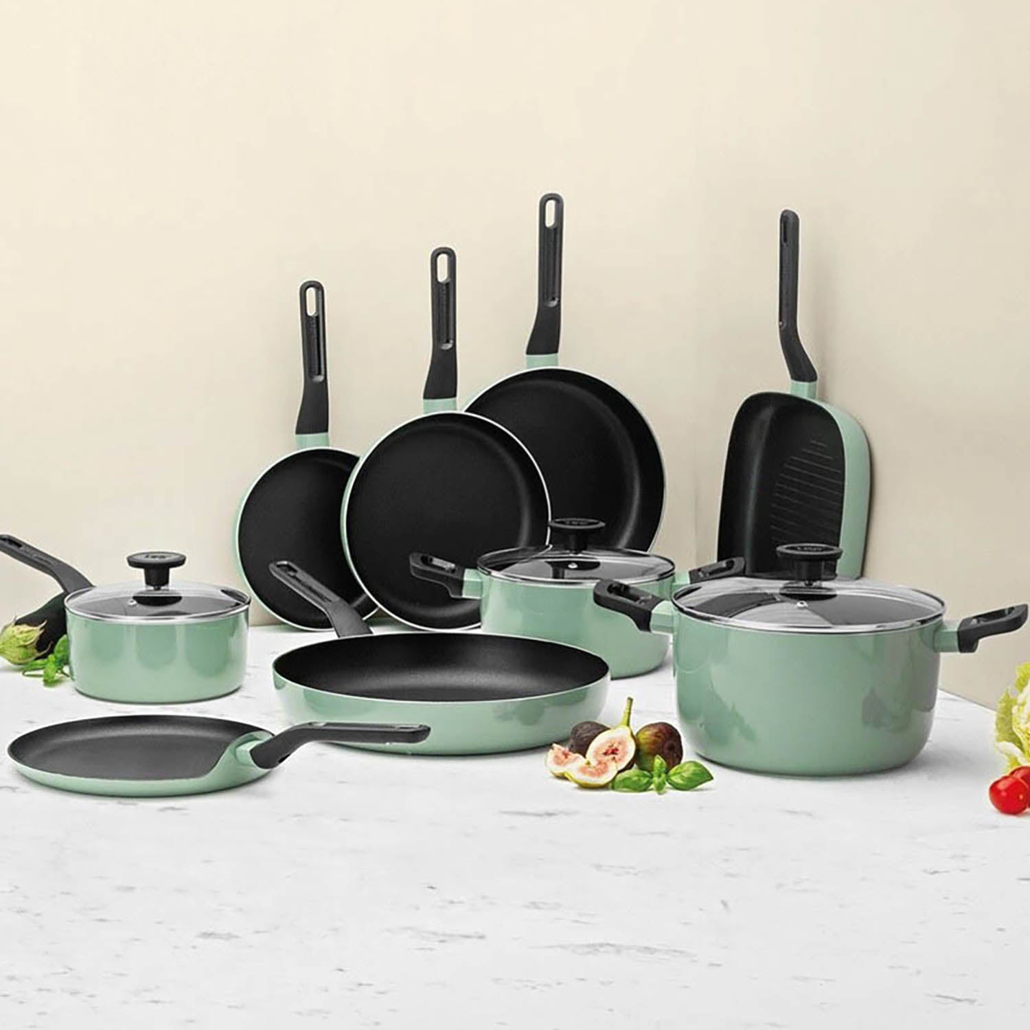 FRYING PAN SLATE 24CM WITH LID